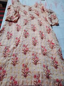 Light Pink Floral Print Kurta with salwar