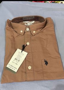 U.S. Polo Assn. Men's Brown Button-Up Shirt