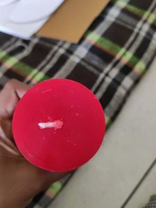 Decorative scented Red Pillar Candle