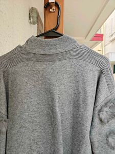 Imported Gray Sweater Dress