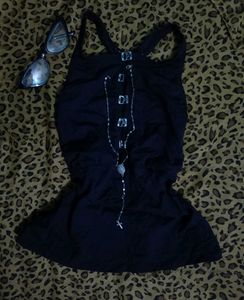 y2k black tank top