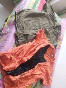 Orange & Brown Casual shirt and t shir