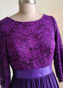 Elegant Purple Lace Gown
