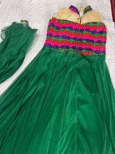 Embellished Green Gown