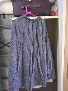 Tiered Striped Maxi Skirt