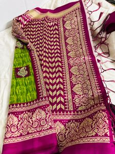 Designer Saree With Stitched Blouse