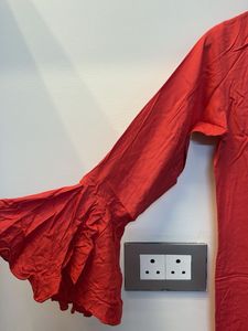 Elegant Coral Kurta with Embellishments