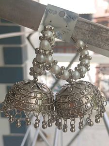 Elegant Pearl Jhumka Earrings