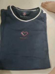 men Navy Blue Graphic T-Shirt