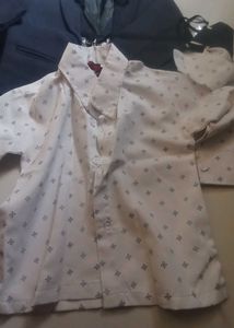 Used only once Boy's White Shirt &amp; Tie Set