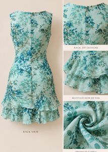 Lightweight Floral Ruffle Dress