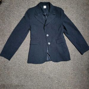 Pinstripe Two Button Blazer
