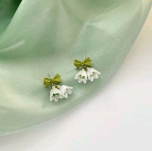 Cute Lily of the Valley Bow Earrings