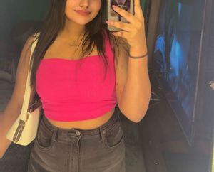 Vibrant Pink Cropped Tank Top