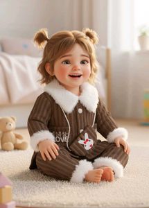 Cute Brown Striped Outfit