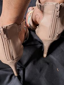 Nude Branded Heels Brash