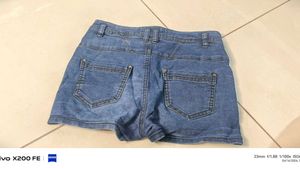 High-Waisted Denim Shorts