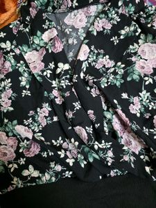 Chic Floral Print Bodysuit