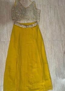 bandhani Yellow Lehenga Choli Set