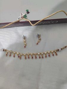 Elegant Gold-Plated Necklace &amp; Earring Set