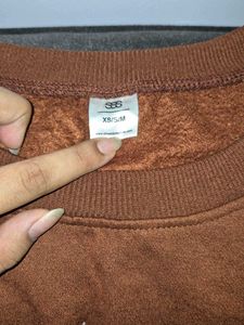 Brown Graphic Print Sweatshirt