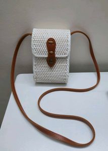 Woven Rattan Crossbody Bag (New)