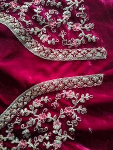 Exquisite Velvet Blouse with Intricate Embroidery