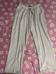 Cream Wide Leg Lounge Pants