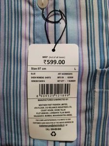 Shein Extended Sleeves Spread Collar Striped Shirt