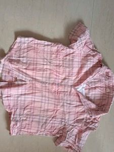 Pink Plaid Button-Up Shirt and pant