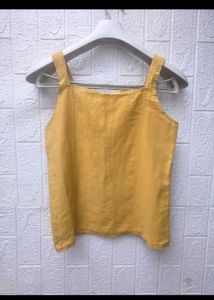 Yellow Square Neck Cami Top