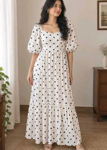 zudio Chic Polka Dot Maxi Dress