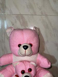 Cute Pink Teddy Bear Duo