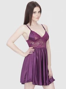 Purple Lace Trim Nightyy