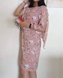 Pink Open Sleeve Dress - MODE