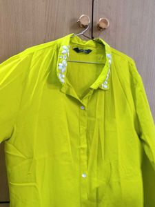 Bright like green Embellished Kurta