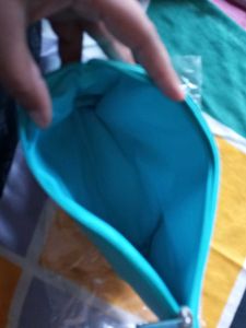 Pilgrim Teal Pouch with "With Love"