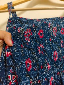 Blue Floral Button-Up Sundress