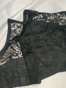 Black Velvet Lace Blouse