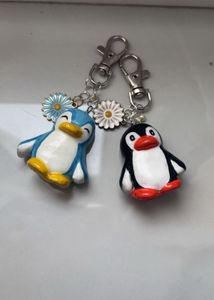 Cute Penguin Keychains customised color