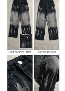 Stylish Black Washed Denim Jeans