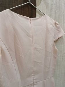 Elegant Pink Cap Sleeve Dress