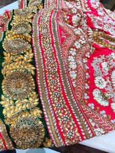 Stunning Pink heavy handwork bridal lehenga Choli