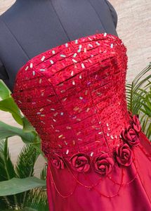 Elegant Maroon Embellished Gown