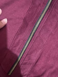 Maroon Sleeveless Casual Dress