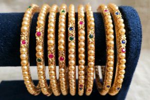 Designer Pearl & Gemstone Bangles ✨