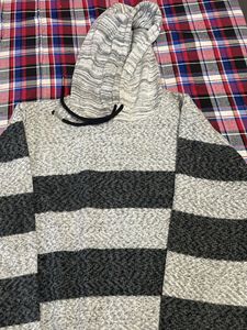 Striped Grey Hoodie