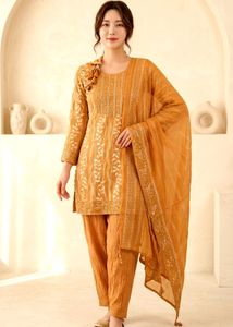 trendy Embellished Mustard Kurta