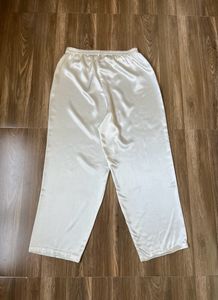 Off White Satin Pants