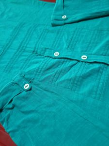 Kurti Women, Pure Cotton,Size -s, Colour -sea Green